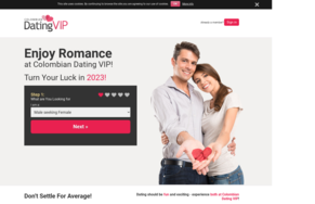 Colombian Dating VIP Homepage Image